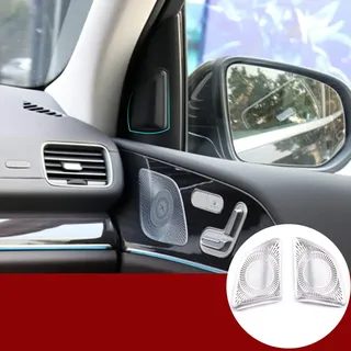 Aluminium-Legierung Autotür Audio Lautsprecher Hochtöner Abdeckung Zubehör für Benz GLE GLS Klasse W167 X167 2019 2020