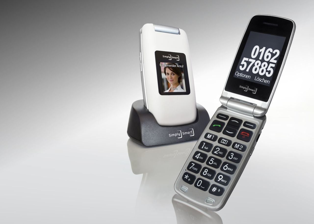 SimplySmart Großtasten-Mobiltelefon MB 100, Pearl