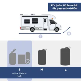 Lemodo Dachschutzplane für Wohnmobile S 600 cm Grau