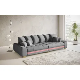 Mr. Couch Big-Sofa »Nikita II« RGB-LED, Bluetooth-Soundsystem, wahlweise mit Kaltschaum schwarz