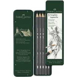 Faber Castell Aqua.bleistift Graphite Aquarelle 5er Etui