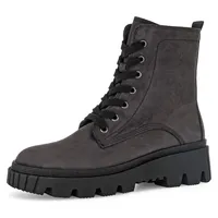 Gabor Schnürboots, Plateau, Schnürstiefelette, Chunky Boots mit Innenreißverschluss Gr. 38,5, dunkelgrau, , 86701256-38,5