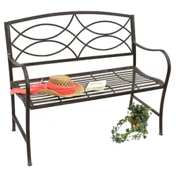 DanDiBo Bank Gartenbank 111185 aus Metall Sitzbank Baumbank 2-Sitzer 109 cm Parkbank