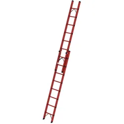 MUNK Vollkunststoff Sprossen-Schiebeleiter 2x8 Sprossen
