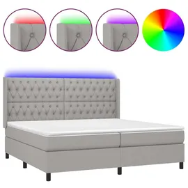 vidaXL Boxspringbett 200 x 200 cm Hellgrau