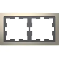Merten Rahmen 2fach, Nickelmetallic