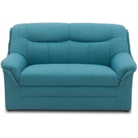 DOMO. collection Sofa Berlin, klassisches 2er Sofa, Polstergarnitur mit hochwertigem Federkern, 2 Sitzer 143 x 90 x 89 cm (BxTxH), blau