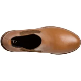TAMARIS Chelseaboots TAMARIS, Damen, Gr. 36, braun (braun used), Kalbsleder, schimmernd, unifarben, Schuhe Chelseaboots, Businessschuh, Chelsea Boot im klassischen Look, schmale Form