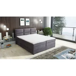 Piano Boxspringbett 180x200 Hotelbett Bonellfederkern Bett mit Topper Bettkasten