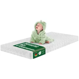 Dreamstar Babymatratze für Babybett – Kindermatratze 60x120 cm | mit Trittkante | 9 cm hoch | extra hautfreundlicher Bezug | DREAMSTAR Ergo Kids