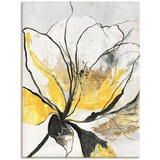 Artland Wandbild »Umrissenes Blumenmuster I gelbe Version«, Blumenbilder, (1 St.), gelb
