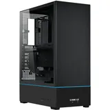 Lian Li SUP-01X PC-Gehäuse, Triple Cooling Chamber Design, 400mm GPU-Freiraum, unterstützt Radiatoren bis zu 360mm, DREI vorinstallierte 120mm Lüfter, Stahl, gehärtetes Glas, Schwarz