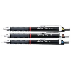 rotring Tikky Druckbleistift-Set schwarz HB 0,35 + 0,5 + 0,7 mm, 3 St.