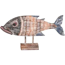 deluke Holzfisch GRETAL Holz Natur 27x8,5x50cm Holzdekoration Fisch-Optik