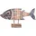 deluke Holzfisch GRETAL Holz Natur 27x8,5x50cm Holzdekoration Fisch-Optik