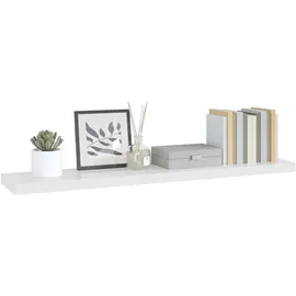 vidaXL Hängeregal 120 x 23,5 x 3,8 cm Hochglanz-Weiß