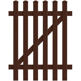 KM Meeth KM ZAUN Zauneinzeltür "Triest Z74" BxH: 96,2x180 cm Gr. B/H: 96,2 cm x 180 cm, braun