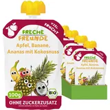 erdbär Freche Freunde Bio Quetschmus Apfel, Banane, Ananas & Kokosnuss 100 g