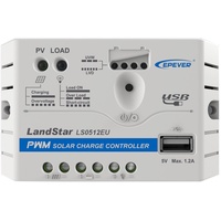 EPEVER® PWM Landstar EU Serie Laderegler charge controller LS EU 12V/24V mit USB Anschluss (LS0512EU (5A, 12V)), 2511205