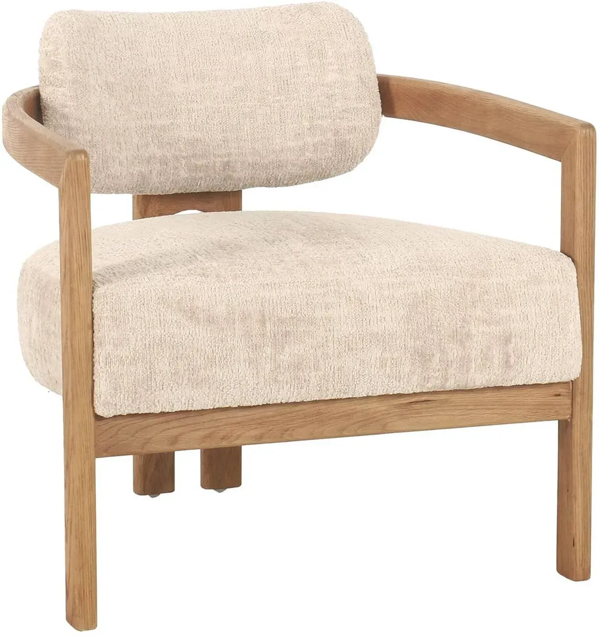 Sessel Kelly aus Stoff, skandinavisches Design, sand/natur, gepolstert und bequem