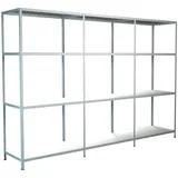 SCHULTE Regalwelt Grundregal Metall 180 x 260 x 50 cm weiß 12 Böden