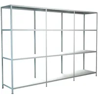 SCHULTE Regalwelt Grundregal Metall 180 x 260 x 50 cm weiß 12 Böden