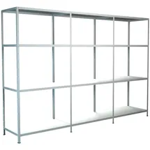 SCHULTE Regalwelt Grundregal Metall 180 x 260 x 50 cm weiß 12 Böden