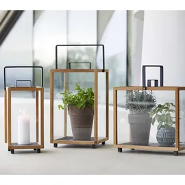 Cane-Line Laterne Lighthouse - 23 x 23 cm TAL - Teak / Lava grey