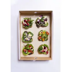Vegware kompostierbare Sandwichboxen mit Deckel groß (25 Stück)
