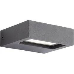 AEG LED Außenwandleuchte Glynn anthrazit Nanotech 7,5W 3000K Warmweiß IP44 schwe...