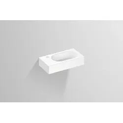 Waschbecken „XXS-Serie“ 450 × 100 mm, rechts, Hahnlochposition links mit ProShield