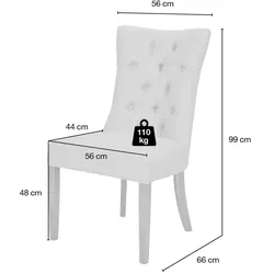 Stuhl  Hennig , grau , Maße (cm): B: 56 H: 99 T: 66