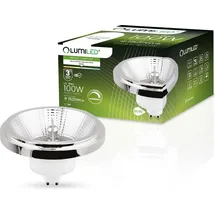 Lumiled LED-Leuchtmittel ES111 GU10 Fassung dimmbar 230V 15W (Entspricht 100 Watt) Neutralweiß 4000K 24 Grad Abstrahlwinkel Silber 1521 Lu...