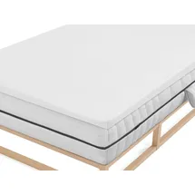 biberna 0077641 Jersey-Elastic-Topper 90 x 190 - 100 x 220 cm weiß