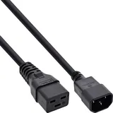 InLine Netz Adapterkabel, IEC-60320 C14 auf C19, max. 10A, 0,5m