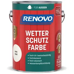RENOVO Wetterschutzfarbe - weiss