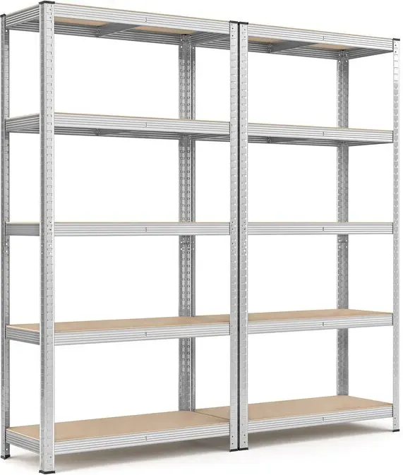 SONGMICS Set aus 2 - Lagerregale - Schwerlastregal - Regalsystem und Regalböden - 180x90x40 cm (2 Stück) - Bis zu 875 kg Tragkraft - GLR040E02