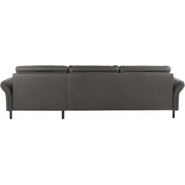 Home Affaire Ecksofa HOME AFFAIRE "Birkholm L-Form", grau (anthrazit), B:267cm H:83cm T:174cm, 100% Polyester, Sofas, Ecksofa, Armlehnverstellung, auch in Easy Clean Bezug - mit Wasser zu reinigen