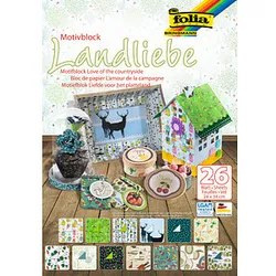 folia Motivblock Landliebe farbsortiert 80/270 g/qm 26 St.