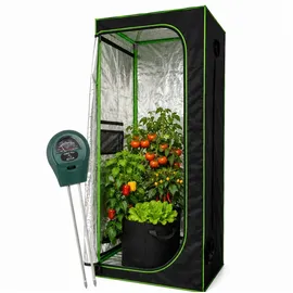 MuCoLa Growzelt 60 x 60 x 220 cm Schwarz