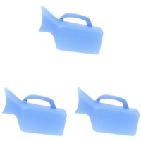 3er-Set wiederverwendbare, waschbare tragbare Urinflasche für behinderte ältere Frauen, blau, 1000 ml