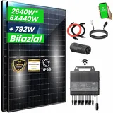 epp solar Epp Solaranlage 2640W Bifazial Komplettset 3000W TSOL MP 3000W WIFI Wechselrichter