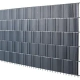 Floraworld PVC-Sichtschutzstreifen Anthrazit Höhe 19 cm Länge 200 cm 5 Streifen