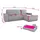 Sofnet Eckcouch Cord 2-Sitzer Rosa
