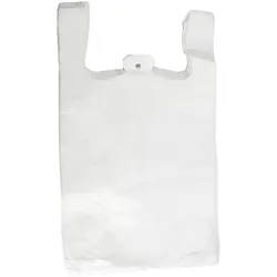 DayBays 10000 Stk. Hemdchentragetaschen 30+20x60 cm HDPE weiß geblockt, reissfest
