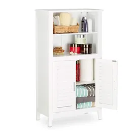 Relaxdays Badezimmerschrank 92 x 50 x 25,5 cm Weiß