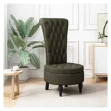 vidaXL Schlafsessel Thron Kunstwildleder 56,5 x 70 x 110 cm Grün mit Rollen