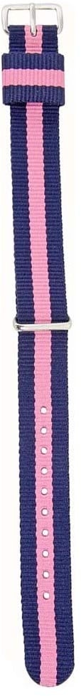 Daniel Wellington Unisex Classy Winchester Uhrenarmband Lederbänder Textil blau-rosa/Silber DW00200081