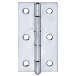 Alberts Scharnier mit vernietetem Edelstahlstift, Edelstahl, 1 Stück, 82 x 44 x 1,3 mm