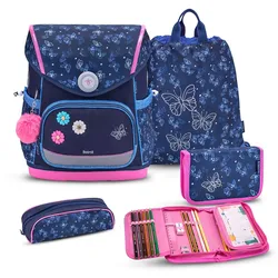 Rucksack Compact Plus Premium Schulranzen Set 4-teilig Sapphire Tasche